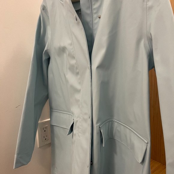 Long Raincoat in Light Blue - Picture 1 of 3
